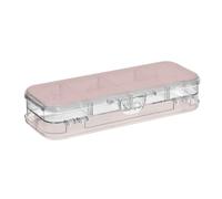 Amooorous Rosy Brown Solid Color Pure Plain Designed Clear Pencils Box 2 Layer Pencil Container For Stationery With Snap And Lid