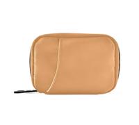 Amooorous Sandy Brown Solid Color Pure Plain first aid bag with Detachable Compartments portable 7 day pill organizer for purse