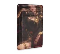 Amooorous Sexy Queen Anime Leather Wallet Women Slim with Money Clip RFID Blocking Small Wallet for Cards for Men&Women carteras para Mujer