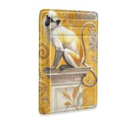 Amooorous Silder Gold Monkey Boho Style Leather Women's Slim Wallet with Cash Slot RFID Blocking Card Holder for Men&Women tarjetero para Hombre