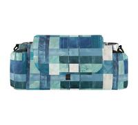 Amooorous Square Geometric Plaid Stripe Embroidery Robin Blue organizer bag stroller diaper caddy organizer magic sticker bolsa para carreola