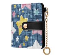 Amooorous Star of Good Dreams Convenient Women's Minimalist Folding Wallet PU Leather Wallet with Card Slots for Men Women Travel
