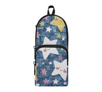 Amooorous Star Of Good Dreams Nylon 3 Compartments Big Pencil Bags study&multifunctional Big Pencil Case With Zipper School Stationery for Nurse Preppy School 1600ml