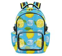 Amooorous Summer Lemon Ice Block Clear Kid Backpack for School PVC Transparent See Through Backpack for Kids Students, Age 7-18 mochilas escolares para nino