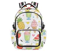 Amooorous Summer Watermelon Ice Cream Pineapple Clear Backpack for School Cute Sturdy Travel Backpack Daypack for Teens Boys Girls, Age 7-18 mochila personalizada para nina