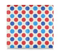 Amooorous Trendy Polka Dot Blue Red Premium Leather Car Registration & Insurance Card Holder Prefect Car Essentials Wallet for Documents, Cards, License