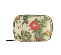 Amooorous Tropical Plants Fruits medicine bags for women with Detachable Compartments attachable portable pill organizer for purse