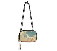 Amooorous unicorns Fantasy Style Anti Theft Crossbody Bag Womens Waterproof with Adjustable Strap Small Handbags Walk the dog bolsa de mano para mujer