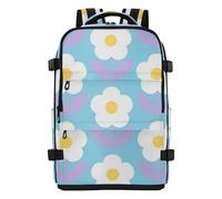 Amooorous Vector Flower White Blue Work Backpack Woman Lightweight Travel Backpack For Men 15 Inch Laptop Bag for Women & Men Outing Work Family Travel mochila de trabajo para hombre 20L