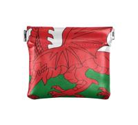 Amooorous Wales Flag Welsh National Dragon Small Leather Coin Purse Unique Mini Coin Purse Pouches for Women, Wales Flag Welsh National dragon, One Size