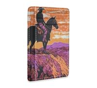 Amooorous Western Cowboy Brown Leather Men's Wallet Slim with Cash Slot RFID Blocking Small Credit Card Holder for Men&Women cartera para Hombre