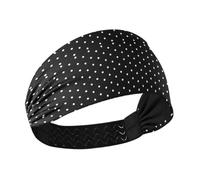 Amooorous White Dots on Black Background no slip soft headbands Stretchy sweat band for Athletic Sports basketball basketball bandas para el cabello de mujer
