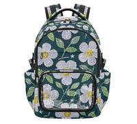 Amooorous White Fake Sequin Flowers Clear School Backpack PVC Transparent Sports Backpack Workout Bag for School College Travel, Age 7-18 mochilas grandes para