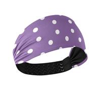 Amooorous White Irregular Dots no slip womens headbands Elastic sweatbands for basketball Gym Athletic Sports diademas para el pelo de mujer