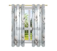 Amooorous White Vintage Peony Flowers Window Curtains Blackout Kitchen Curtains 63 Inch Length 2 Panel Sets cortinas para cuartos contra el sol