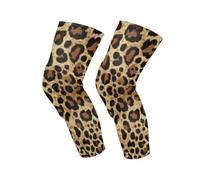 Amooorous Wild Leopard Brown Print protective kneepads knee sleeve，snowboard，soccer