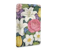 Amooorous William Morris Pink Rose Lily Leather Slim Wallet Men with Cash Slot RFID Blocking Card Holder for Men and Women tarjetero para Hombre