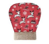 Amooorous Winter Deer and Snowflake Black and Red Sleeping Bag Covered Cat Bed for Indoor Puppy and Cats Tunnel Hideaway Cold Weather Soft Semienclosed