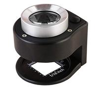 Amoper 30X Loupe Magnifier with 6 Light, Desktop Portable Metal Magnifier Folding Scale Sewing Magnifying Glass for Textile Optical Jewelry Tool Coins Currency (Black)