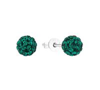 Amor 9155231 Women's Stud Earrings 925 Sterling Silver with Crystal Glass 0.6 cm Silver Comes in Jewellery Gift Box, onesize, Glass