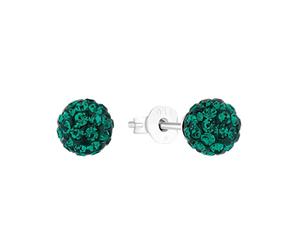 Amor 9155231 Women's Stud Earrings 925 Sterling Silver with Crystal Glass 0.6 cm Silver Comes in Jewellery Gift Box, onesize, Glass