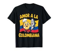 Amor A La Colombiana Arepa Fish Humor Cultura T-Shirt