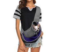 Amor Aeol Pet Carrier,Hands Free Puppy Carrier for Small Dogs and Cat,Suitable for pets under 4 pounds,Breathable Mesh Travel Safe Puppy Sling, Adjustable Dog Sling Carrier,Machine Washable（purple）