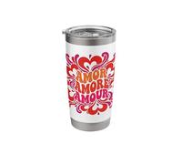 Amor Amore Amour Retro Love Stainless Steel Insulated Tumbler