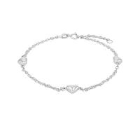 Amor Bracelet 925 Sterling Silver Women's Bracelet, 17+2 cm, Silver, Heart, Comes in Jewelry Gift Box, 9745012