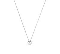 Amor Chain with pendant Women Sets, with Zirconia synth., 42 cm, Silver, Heart, Comes in jewelry gift box, 2016056