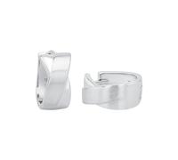 Amor Creoles Women Ear jewelry, 1,4 cm, Silver, Comes in jewelry gift box, 9906369