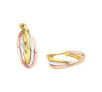 Amor Creoles Women's Earrings, 24 cm, Tricolor, Comes in Jewelry Gift Box, 2014178