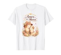 Amor de Mamá Llama Design Cute,Love Two Llamas Heartwarming T-Shirt