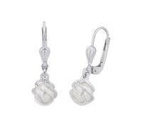 Amor Earrings Women Ear jewelry, with Wax Bead, 2,3 cm, Silver, Comes in jewelry gift box, 2017167