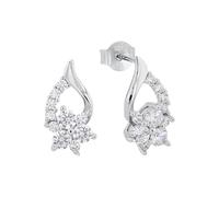 Amor Earrings Women Ear jewelry, with Zirconia synth., 1,6 cm, Silver, Comes in jewelry gift box, 2016084
