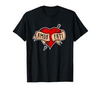Amor Fati - Classic Nietzsche Tattoo Heart Design T-Shirt