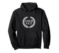 Amor Fati Laurel Wreath Design for Stoicism and Philosophy Pullover Hoodie