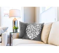 Amor Heart - Cushion Cover in Charcoal - Emma Barclay | TJ Hughes