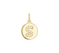 Amor motif pendant 925 sterling silver women pendant, with zirconia synth., 15 mm, white, comes in a jewellery gift box