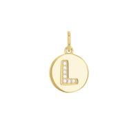 Amor motif pendant 925 sterling silver women pendant, with zirconia synth., 15 mm, white, comes in a jewellery gift box