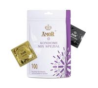 AMOR Premium Condoms Mix Special, Extra Variety, Sample Pack, Ø 53/54 mm, Pack of 100