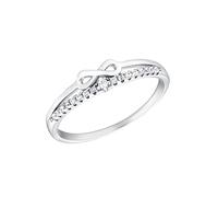Amor Ring 925 Sterling Silver Women's Rings with Synthetic Cubic Zirconia Silver Infinity Comes in Jewellery Gift Box 2035634, 52 (16.6), Cubic Zirconia