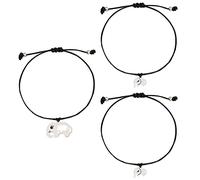 AMOR SPES 2/3 Pack Cute Elephant Matching Bracelets With Card Gift For Mother From Daughter Happy Mother's Day Back To School Friendship Bracelets BFF Gift Best Friend Forever (3 Pack)