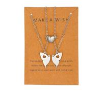 AMOR SPES 2pcs Butterfly Necklace for Women Sister Gifts Best Friends Gifts Mother Daughter Necklace Set Stainless Steel