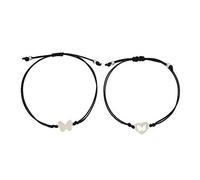 AMOR SPES 3 Pcs Handmade Sister Wish Bracelets - Heart Charm Matching Bracelets With Card - Big Middle Little Sisters BFF Gift Best Friend Forever (E)