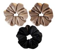 AMOR SPES 3PCS Silk Satin Hair Scrunchies Set Hairbands Sleep Headband Hair Rope Hair Tie for Women Hair Accessories (B)