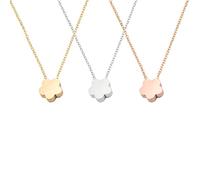 AMOR SPES 3pcs Sister Necklace for Women Best Friends Pendant Necklace Set for Mother Daughter Silver Gold Rose Gold Stainless Steel (Flower)