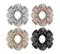 AMOR SPES 4 Pack Hair Scrunchies Set Butterfly Hair Tie Summer Hair Accessories Hair Ring Rope Hair Band For Women Girls (D)