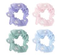 AMOR SPES 4 Pack Pearls Hair Rope Hair Band Hair Tie Headband Hair Scrunchies Set Hair Accessories for Women Girls (A)