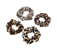 AMOR SPES 4PCS Leopard Print Hair Rope Hair Band Hair Tie for Women Girls Headband Hair Scrunchies Set Hair Accessories (A)